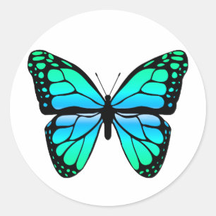 Blue Butterfly Sticker