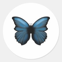 Blue Butterfly Sticker