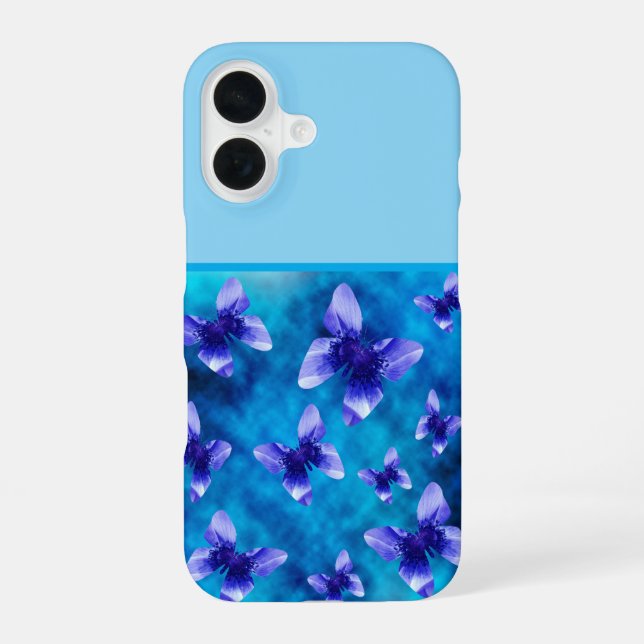 Blue Butterfly Summer,  iPhone 16 Case (Back)