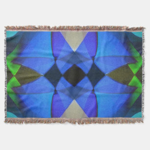 Blue Butterfly Throw Blanket