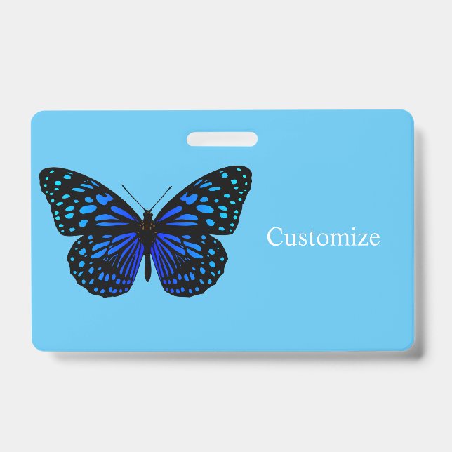 Blue butterfly Thunder_Cove ID Badge (Front)