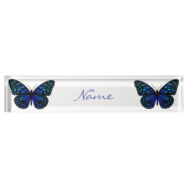 Blue butterfly Thunder_Cove Nameplate (Front)