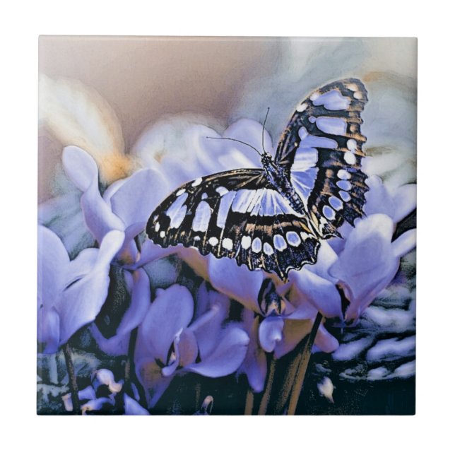 Blue Butterfly Tile (Front)