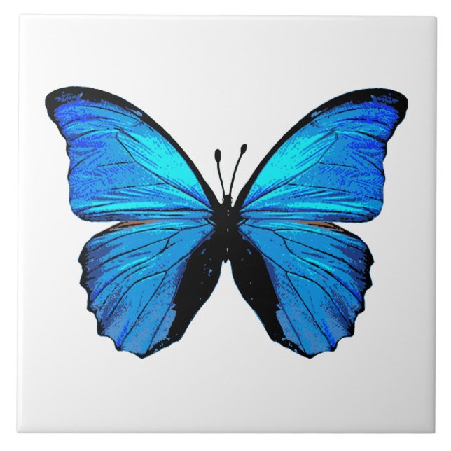 Blue butterfly tile (Front)