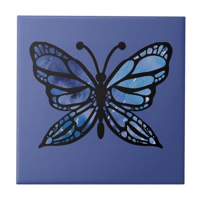 Blue Butterfly Tile (Front)