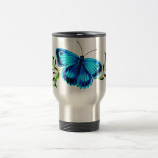 Blue Butterfly Travel Mug
