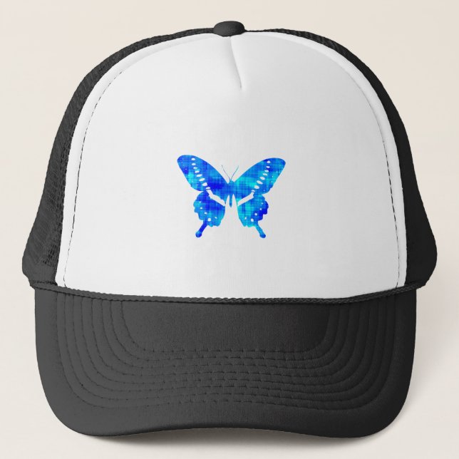 Blue Butterfly Trucker Hat (Front)