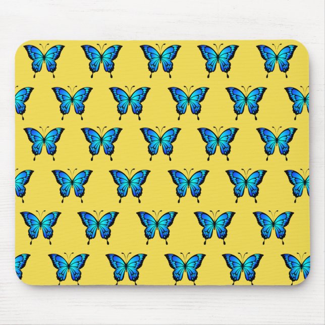 Blue Butterflys by storeman. Mouse Mat (Front)