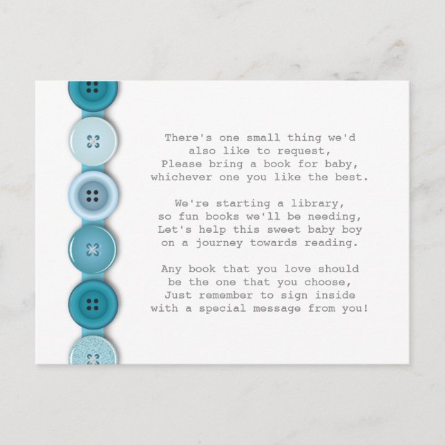 Blue Button Insert card (Front)