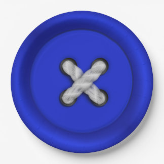 Blue Button Plate