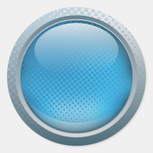Blue button sticker