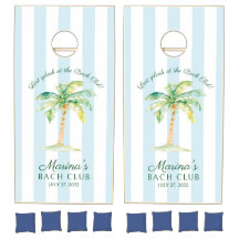 Blue Cabana Stripes Palm Beach Club Bachelorette