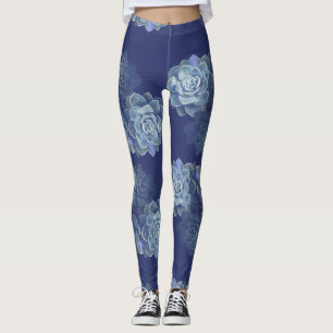 Blue Cactus Female Leggings