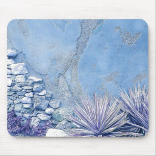 BLUE CACTUS GARDEN MOUSE MAT
