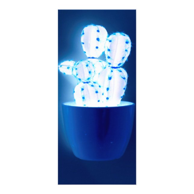 Blue cactus rack card (Front)