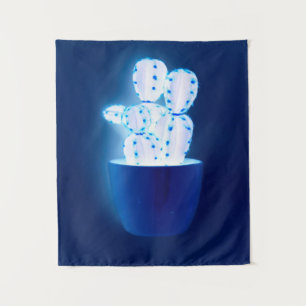 Blue cactus tapestry