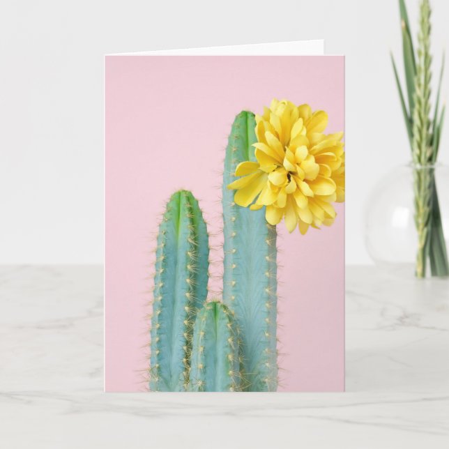 Blue Cactus Trio Card (Front)