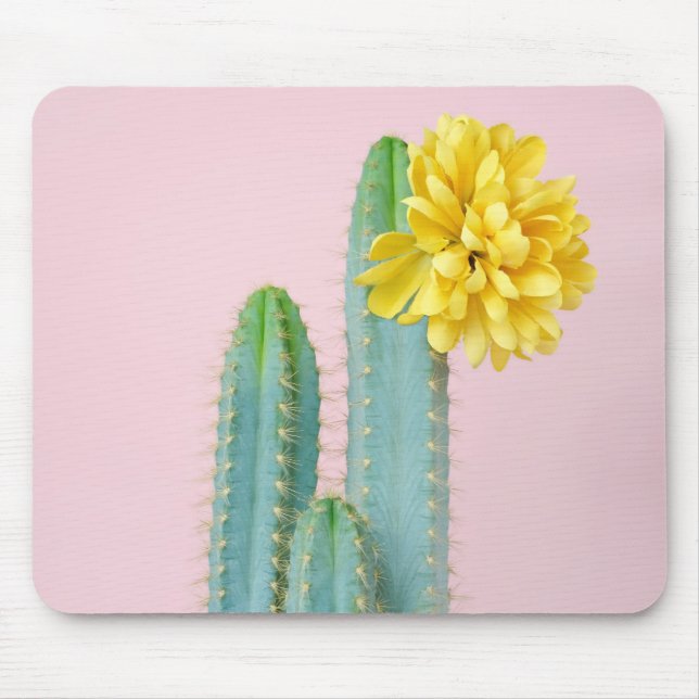 Blue Cactus Trio Mouse Mat (Front)