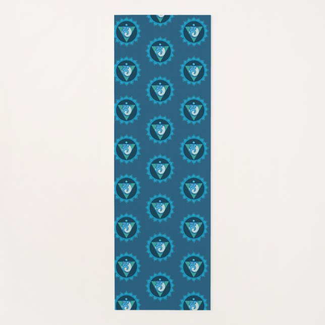 Blue Cahkara, Throat Chakra, Visuddha Yoga Mat (Front)