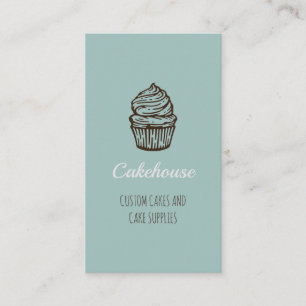 Blue Cake, Cupcake Business Cards
