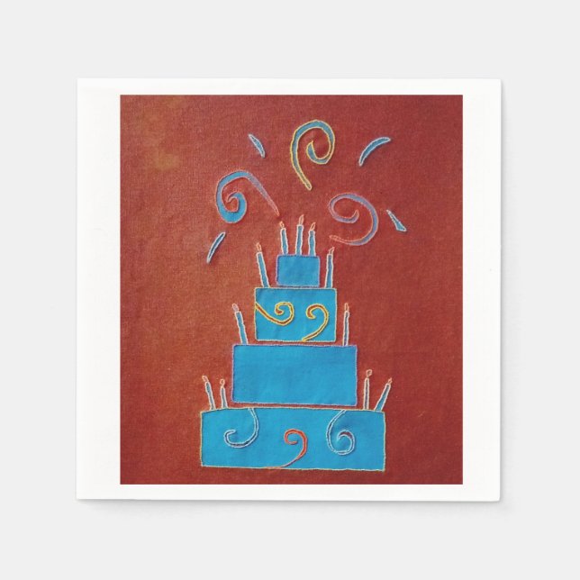 Blue cake napkin (Front)