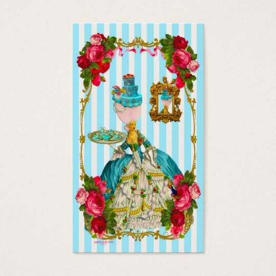 Blue Cakes and Pink Rose Tea Business Card