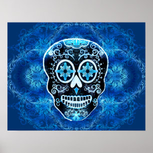 Blue Calavera Print