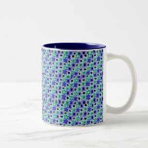 Blue Calico 11 oz Two-Tone Mug