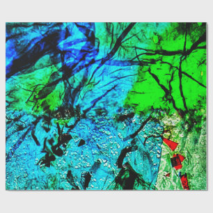 Blue calm abstract Wrapping Paper,Dazzling blue Paper