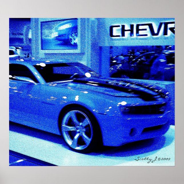 "Blue Camaro" © 2009 S.J. Poster (Front)