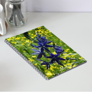 Blue Camas and Yellow Wildflowers Floral Notebook