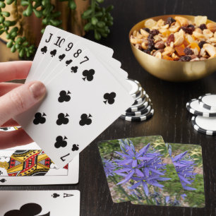 Blue Camas Wildflowers Floral Playing Cards