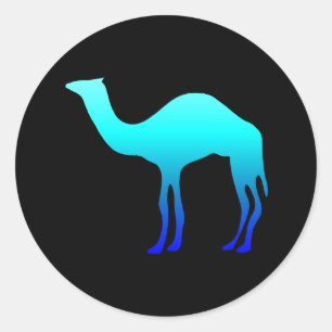 Blue Camel Classic Round Sticker