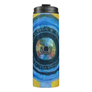 Blue Camera Thermal Tumbler