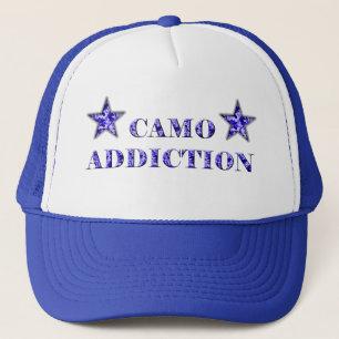 Blue Camo Addiction Trucker Hat
