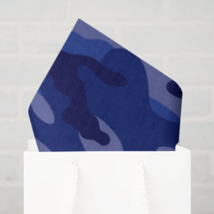 Blue Camo Adventure Sports Fun Tissue Paper