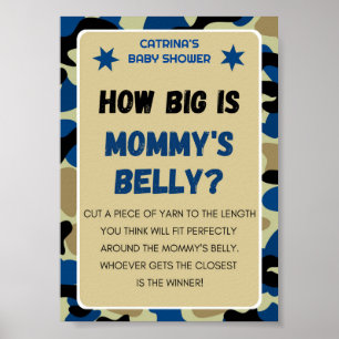 Blue Camo Baby Shower Sign