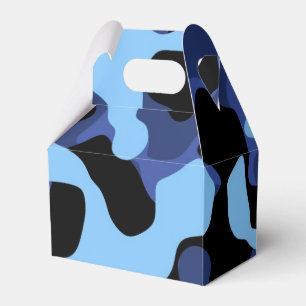 Blue Camo Camoflauge Birthday Party Favour Box