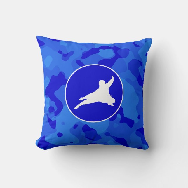 Blue Camo; Camouflage Ninja Cushion (Front)