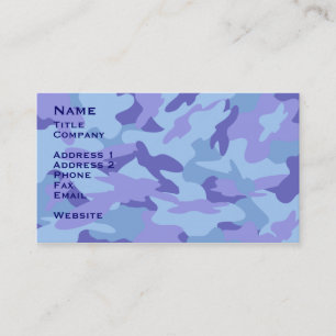 Blue Camo Contact Card / Profile Card