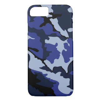 Blue Camo, iPhone 7, Barely There Case