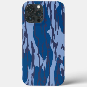 Blue Camo Military Pattern Blue Camouflage iPhone 13 Pro Max Case