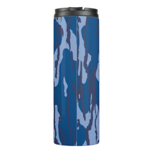 Blue Camo Military Pattern Blue Camouflage Thermal Tumbler