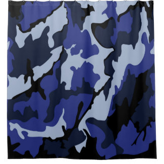 Blue Camo, Shower Curtain