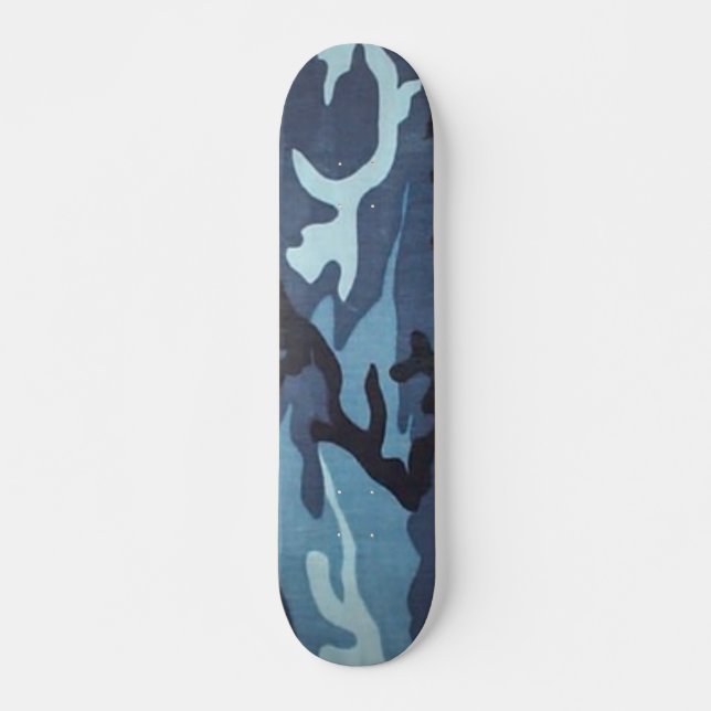 Blue Camo Skateboard (Front)