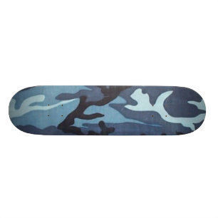 Blue Camo Skateboard