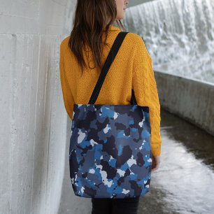 Blue camo tote bag