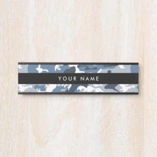 Blue Camo, Winter Camo, Snow Camouflage, Military Door Sign