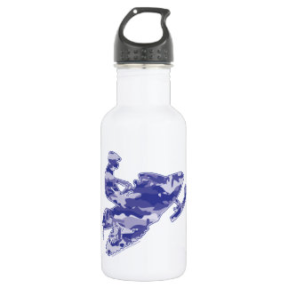 Blue Camoflage Snowmobiler 532 Ml Water Bottle
