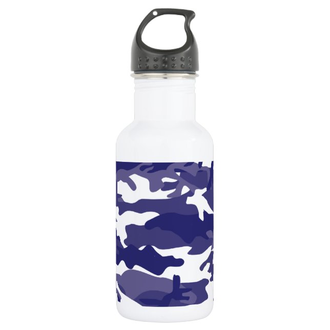 Blue Camouflage 532 Ml Water Bottle (Front)